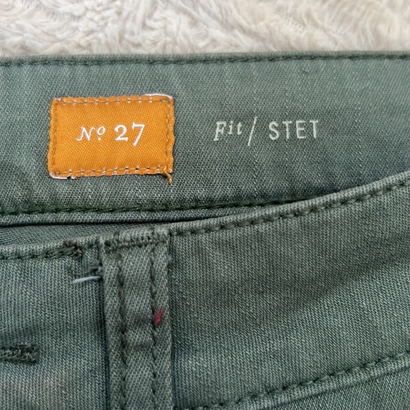 Anthropologie Pilcro and the Letterpress Stet cropped pants green Size 27 - Picture 4 of 16